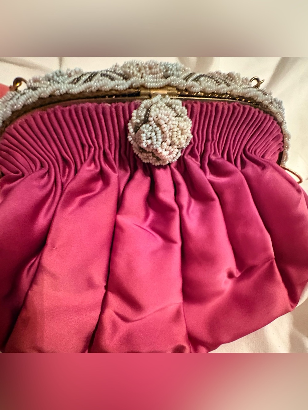 A Vintage Clutch Purse with a small coin purse  attached